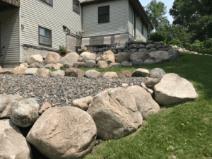Large Boulder Retaining wall